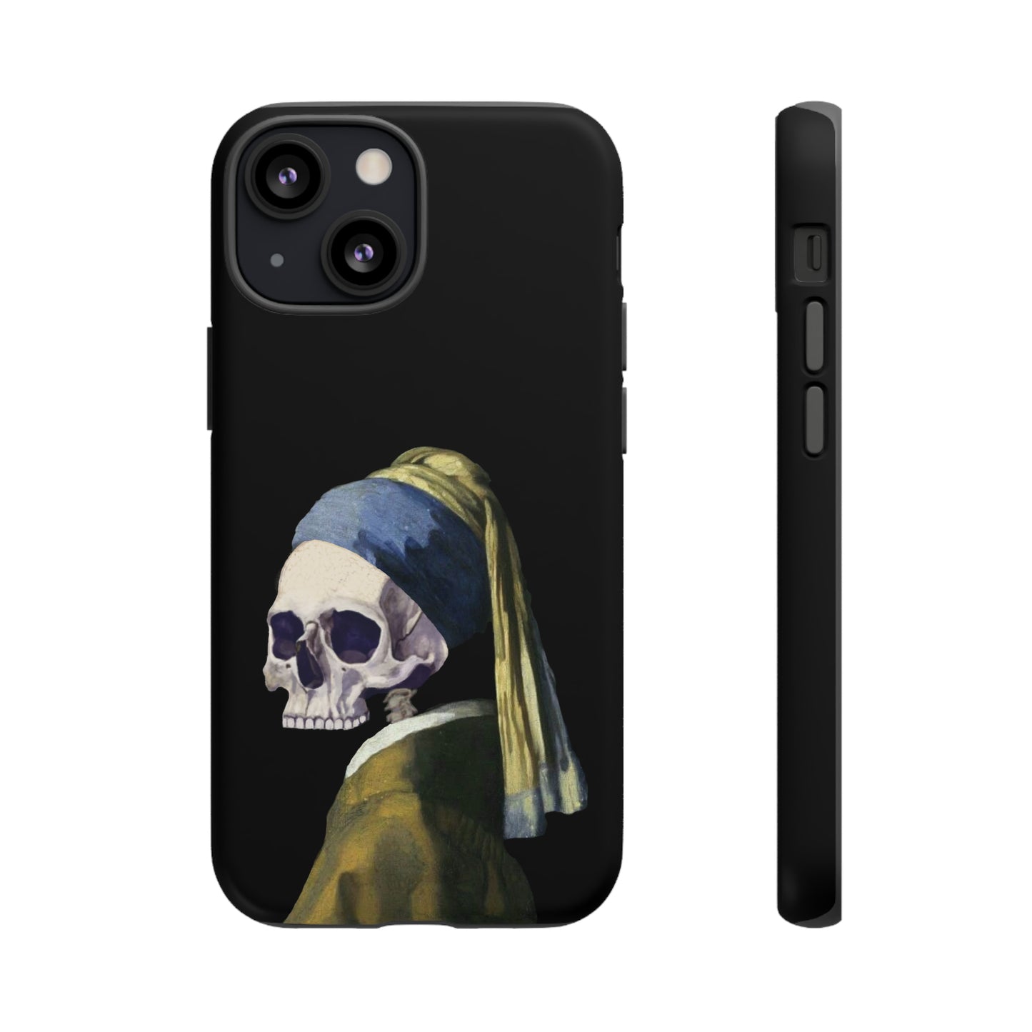 "Girl With A Pearl Skull" Phone Case