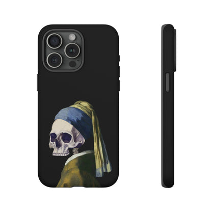 "Girl With A Pearl Skull" Phone Case