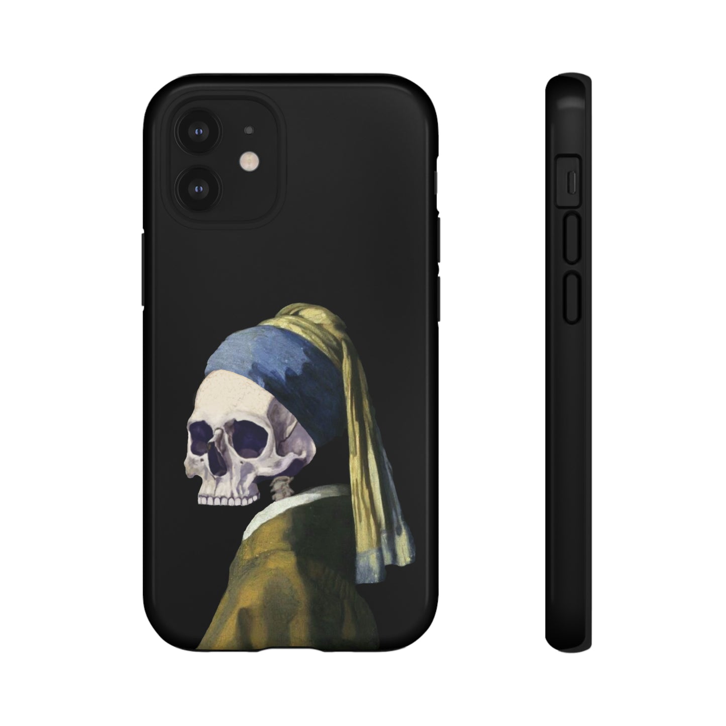 "Girl With A Pearl Skull" Phone Case