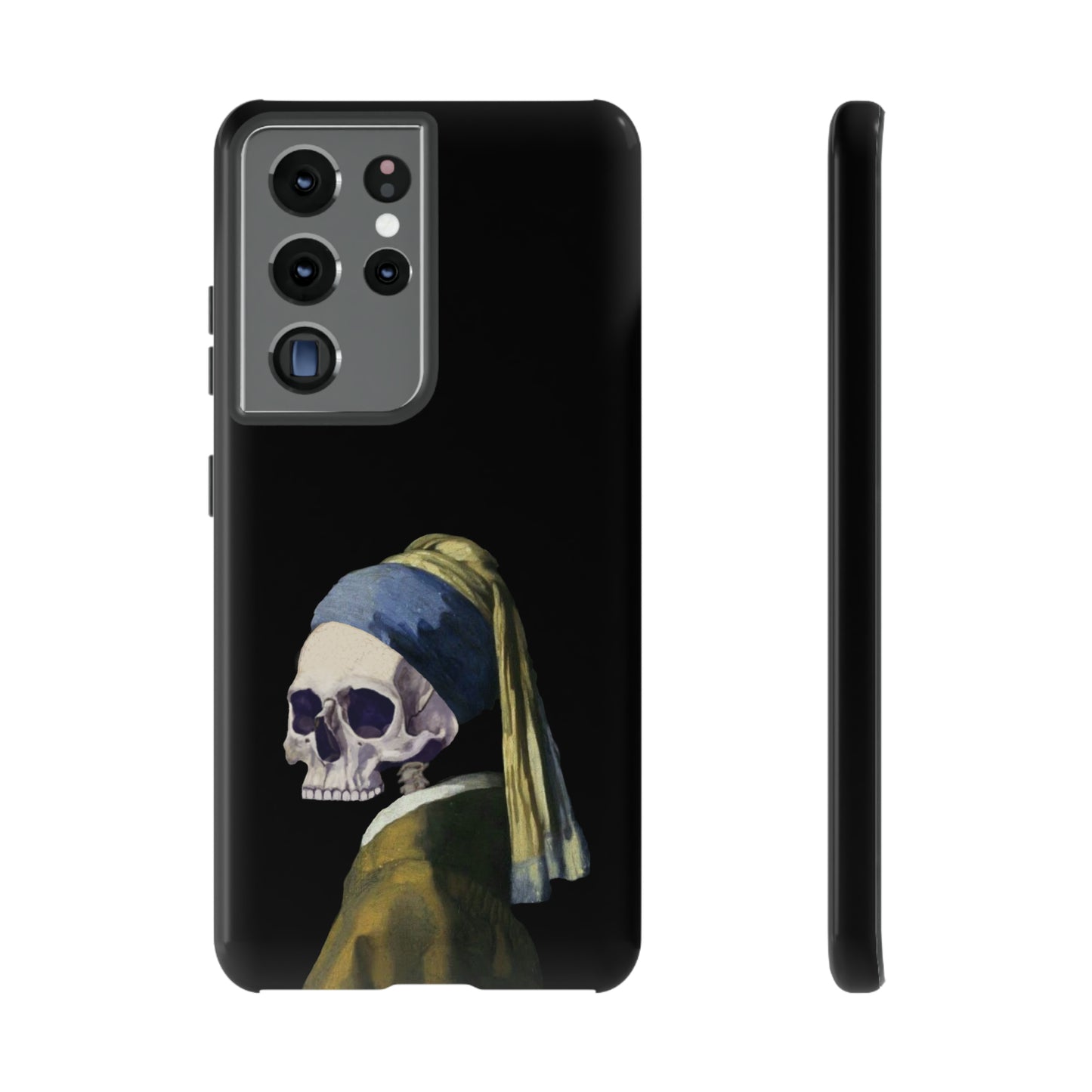 "Girl With A Pearl Skull" Phone Case