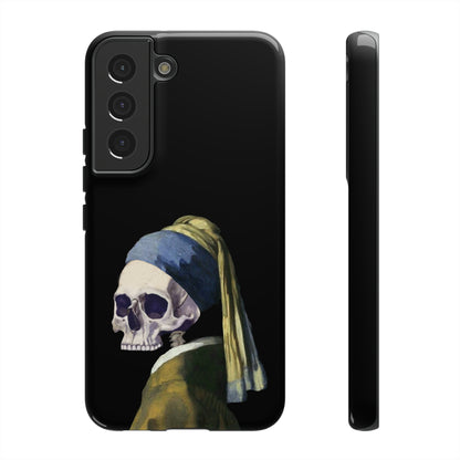 "Girl With A Pearl Skull" Phone Case