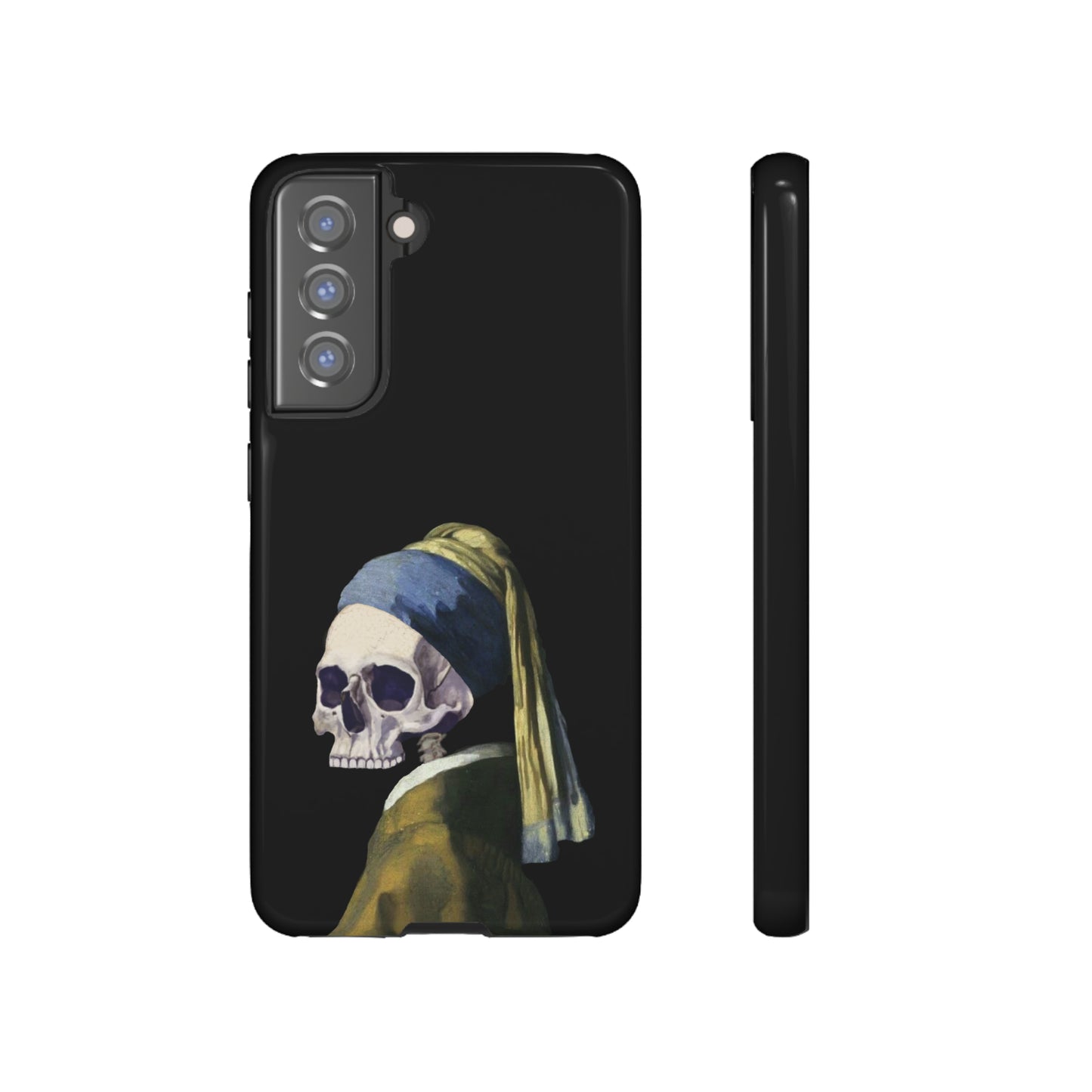 "Girl With A Pearl Skull" Phone Case