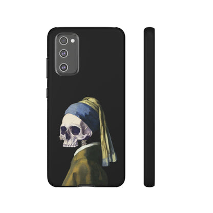 "Girl With A Pearl Skull" Phone Case