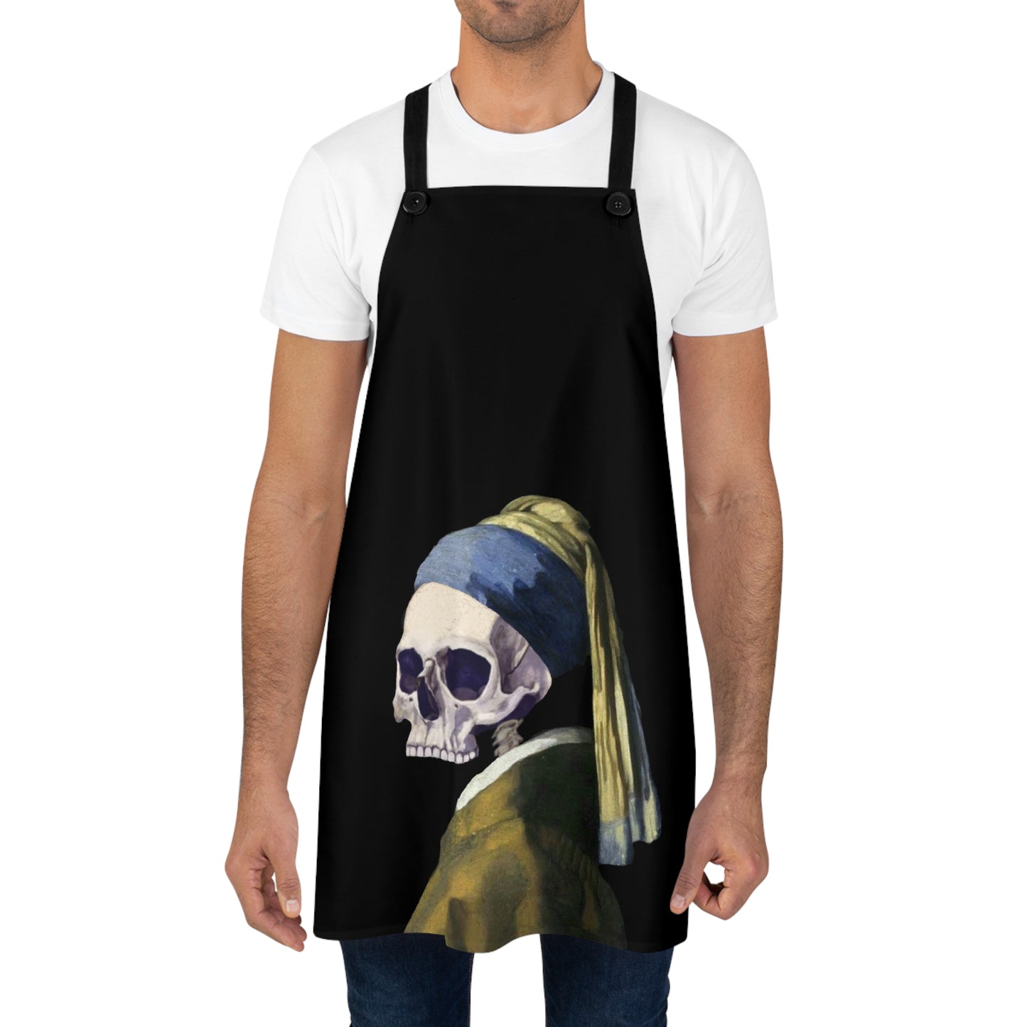 "Girl With A Pearl Skull" Apron