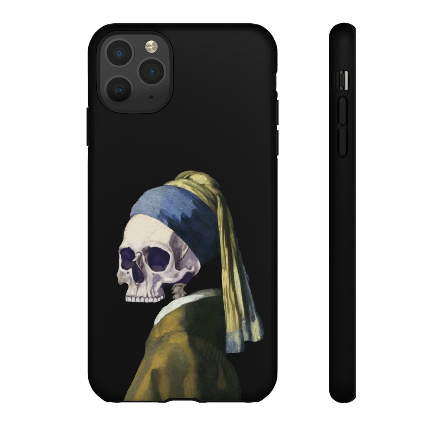 "Girl With A Pearl Skull" Phone Case