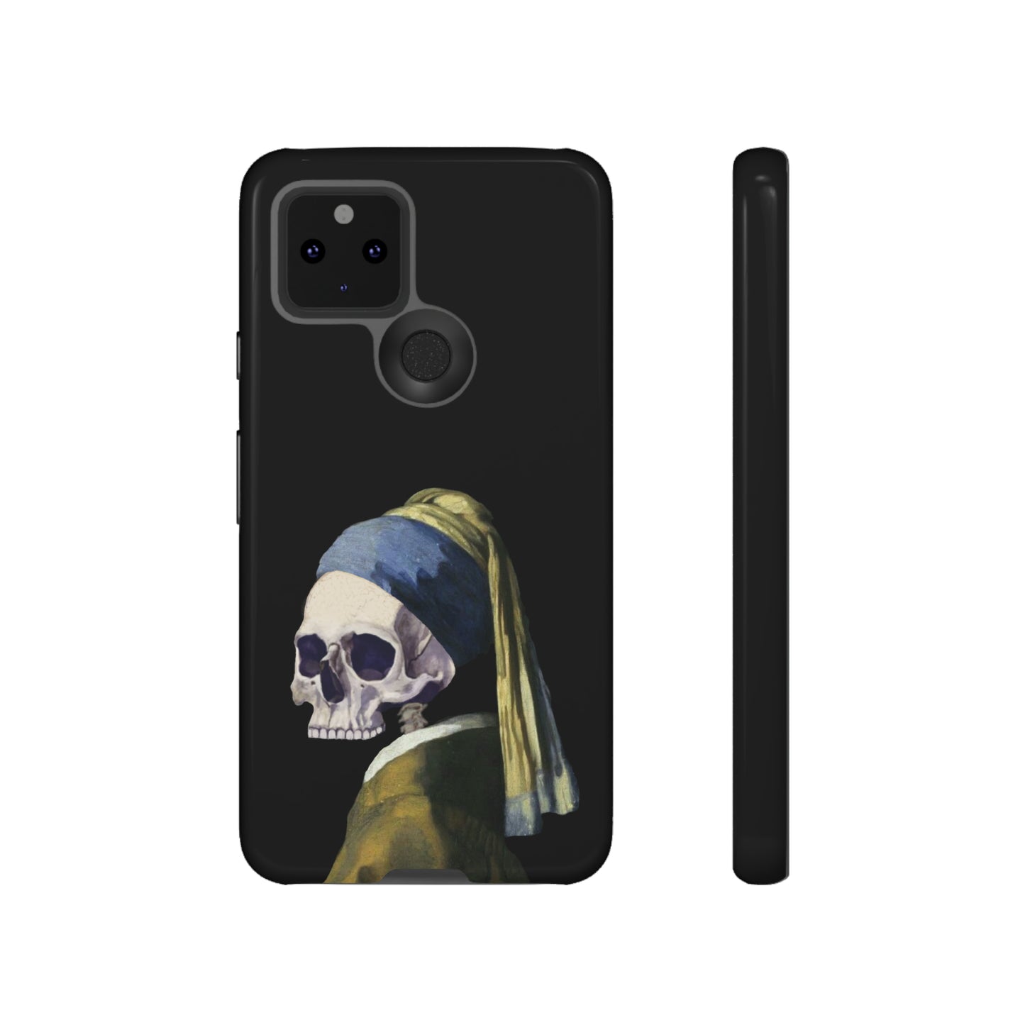 "Girl With A Pearl Skull" Phone Case