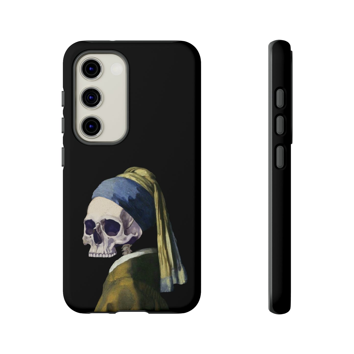 "Girl With A Pearl Skull" Phone Case