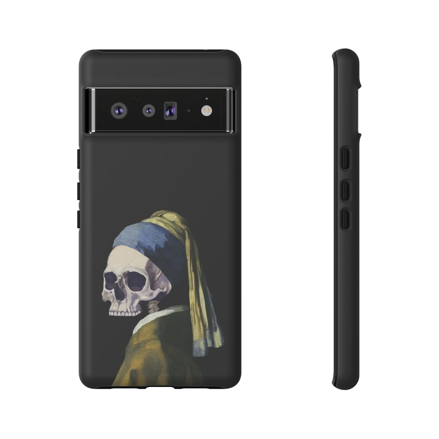 "Girl With A Pearl Skull" Phone Case