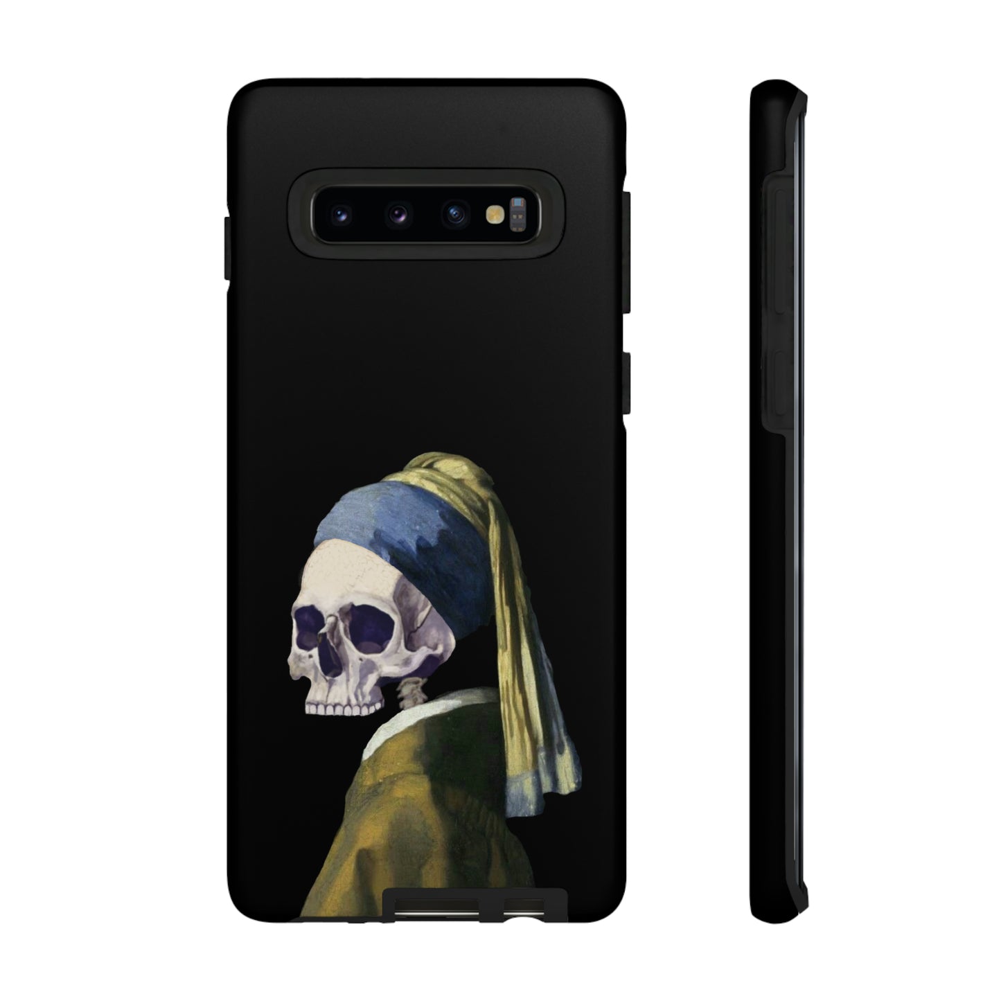 "Girl With A Pearl Skull" Phone Case