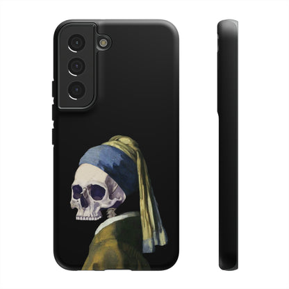 "Girl With A Pearl Skull" Phone Case