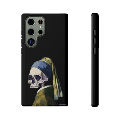 "Girl With A Pearl Skull" Phone Case