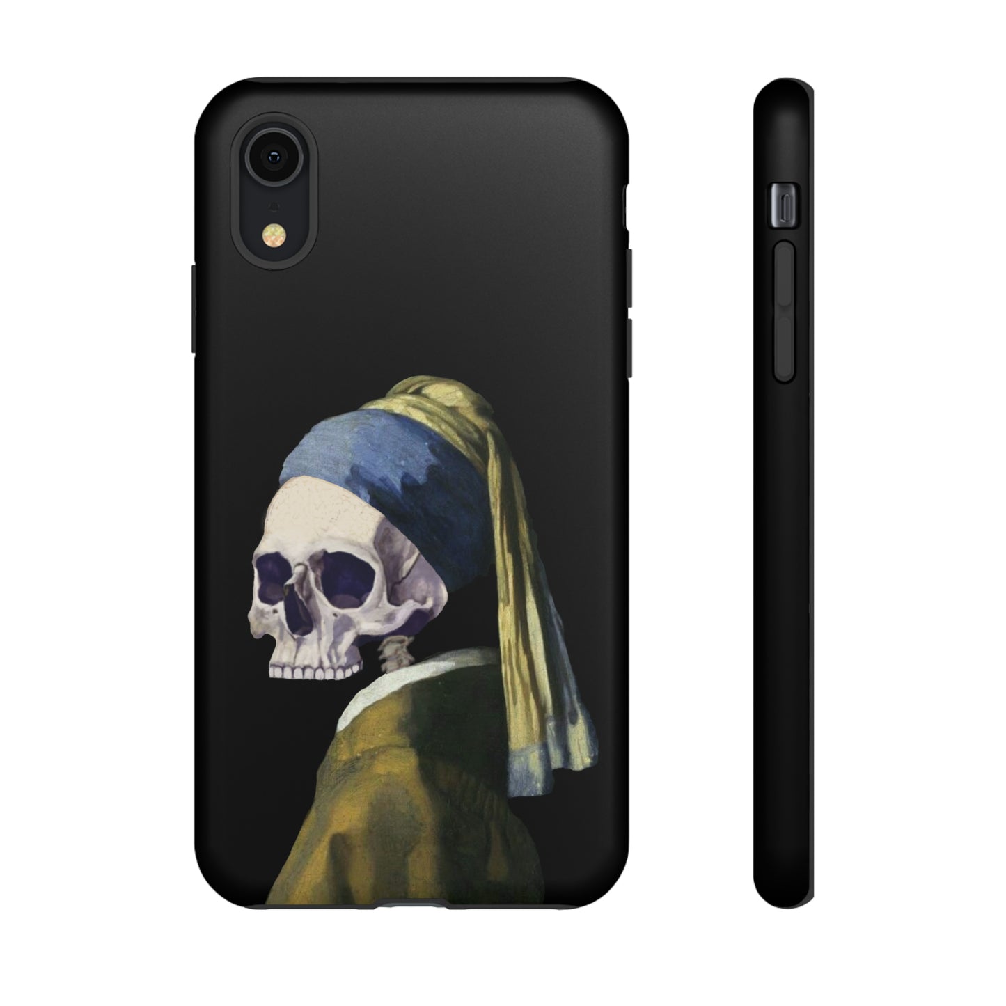 "Girl With A Pearl Skull" Phone Case