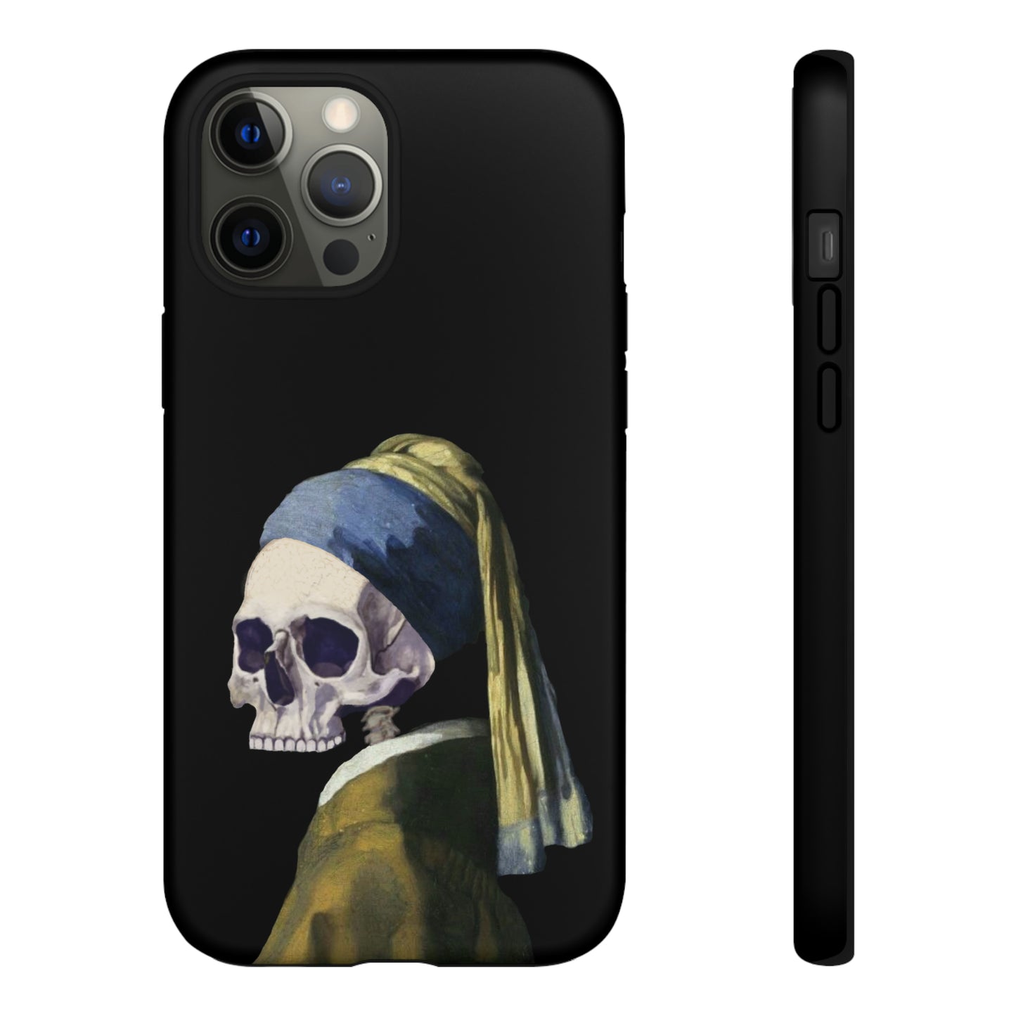 "Girl With A Pearl Skull" Phone Case