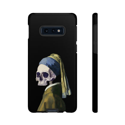 "Girl With A Pearl Skull" Phone Case