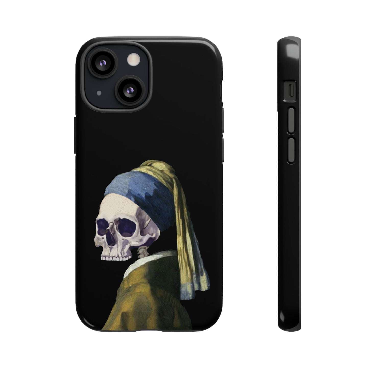 "Girl With A Pearl Skull" Phone Case