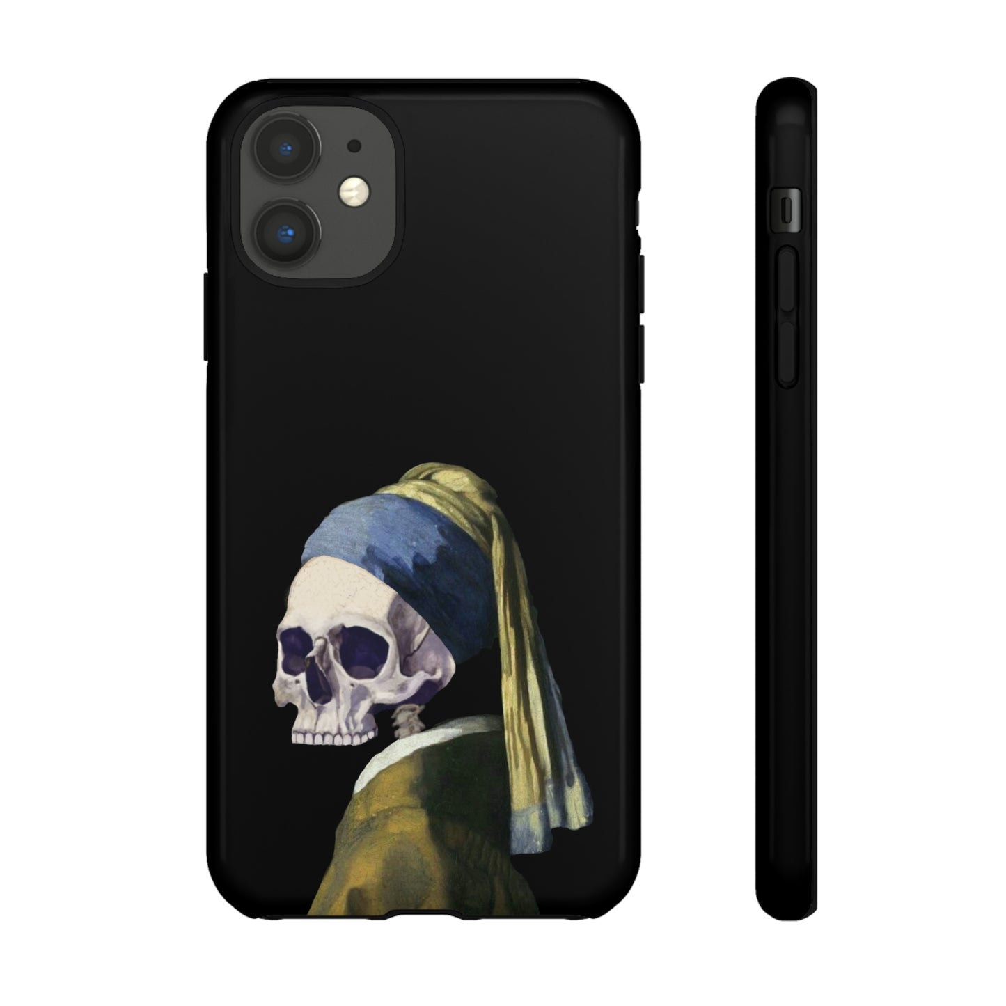 "Girl With A Pearl Skull" Phone Case