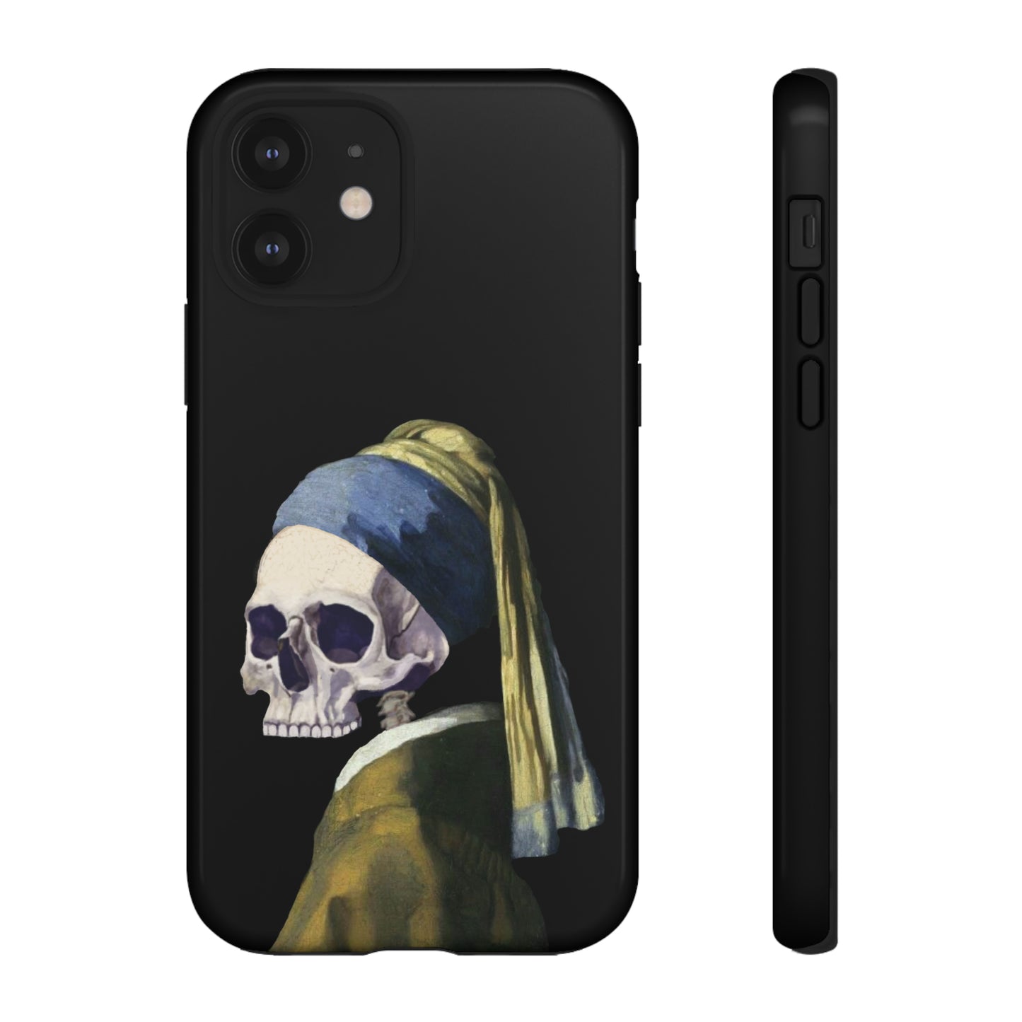 "Girl With A Pearl Skull" Phone Case