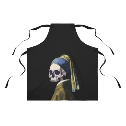 "Girl With A Pearl Skull" Apron