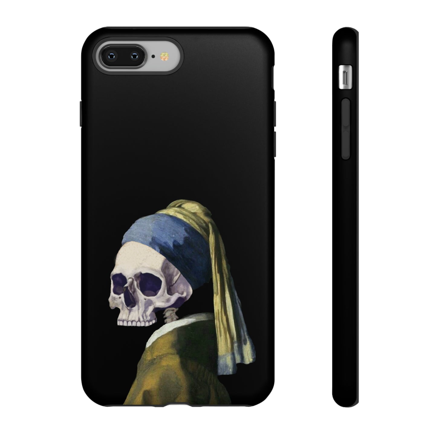 "Girl With A Pearl Skull" Phone Case