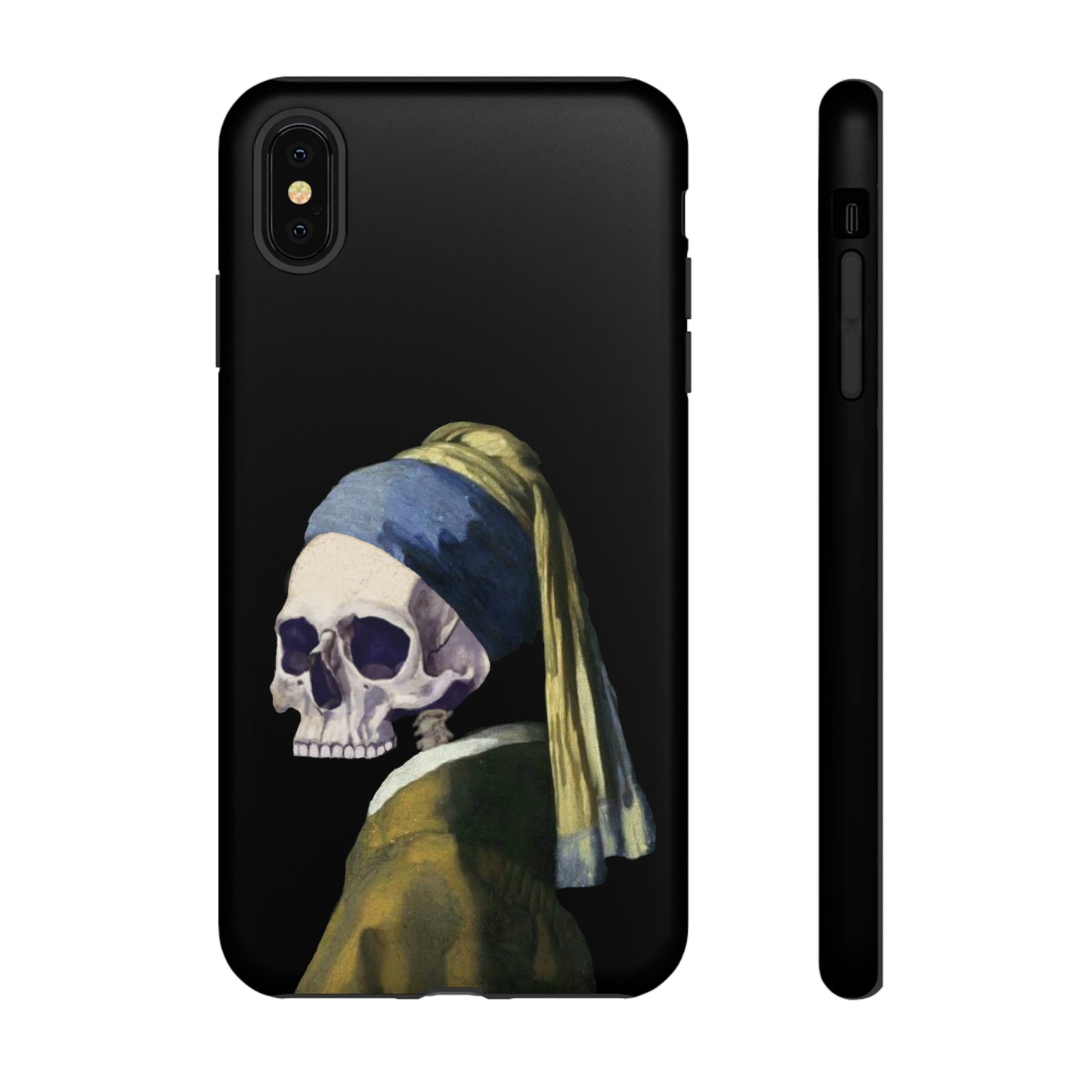 "Girl With A Pearl Skull" Phone Case