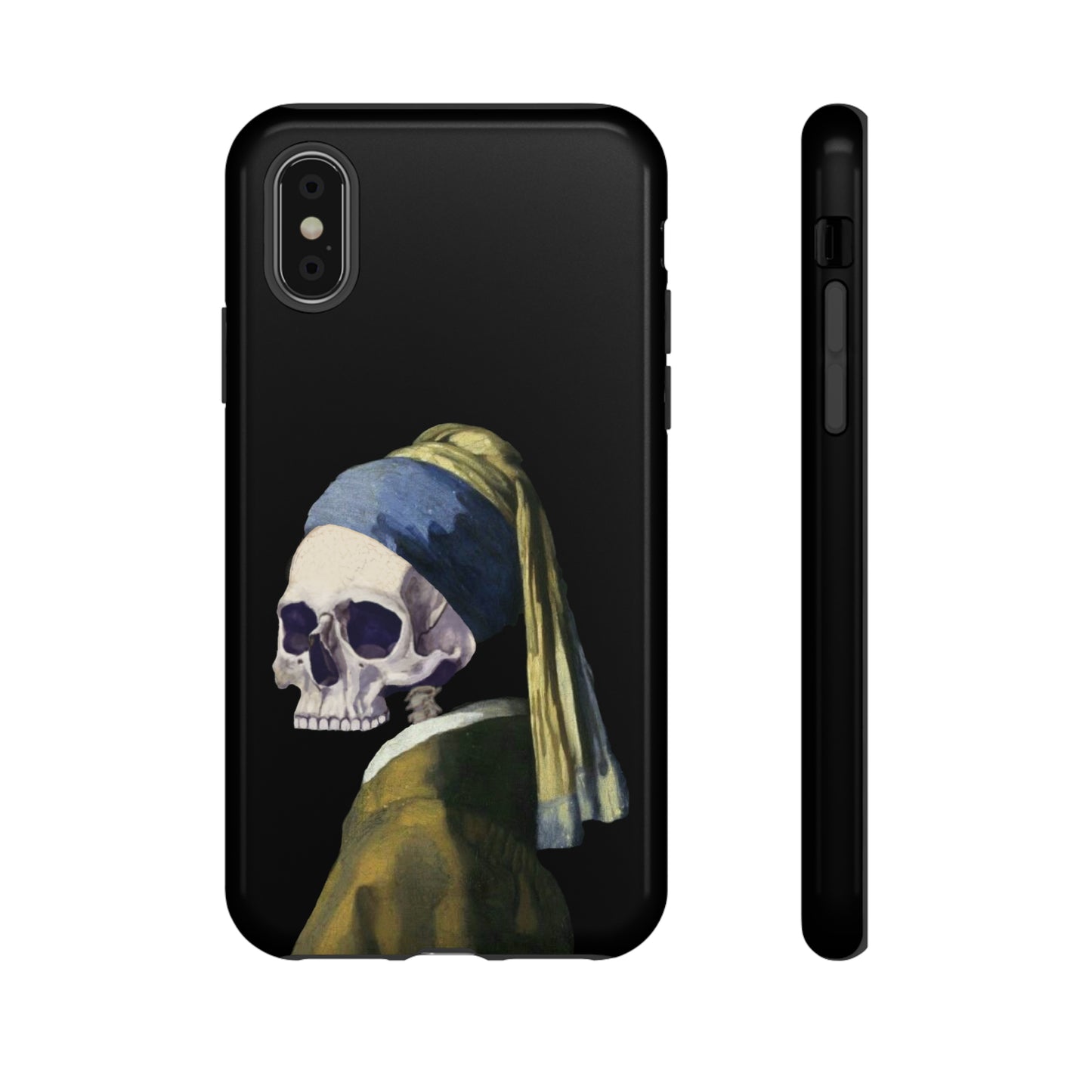 "Girl With A Pearl Skull" Phone Case