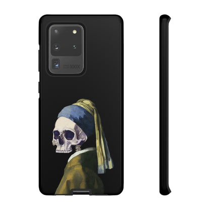 "Girl With A Pearl Skull" Phone Case