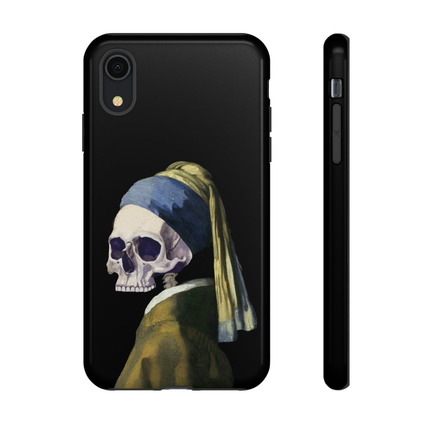 "Girl With A Pearl Skull" Phone Case