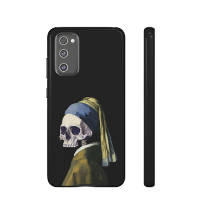 "Girl With A Pearl Skull" Phone Case