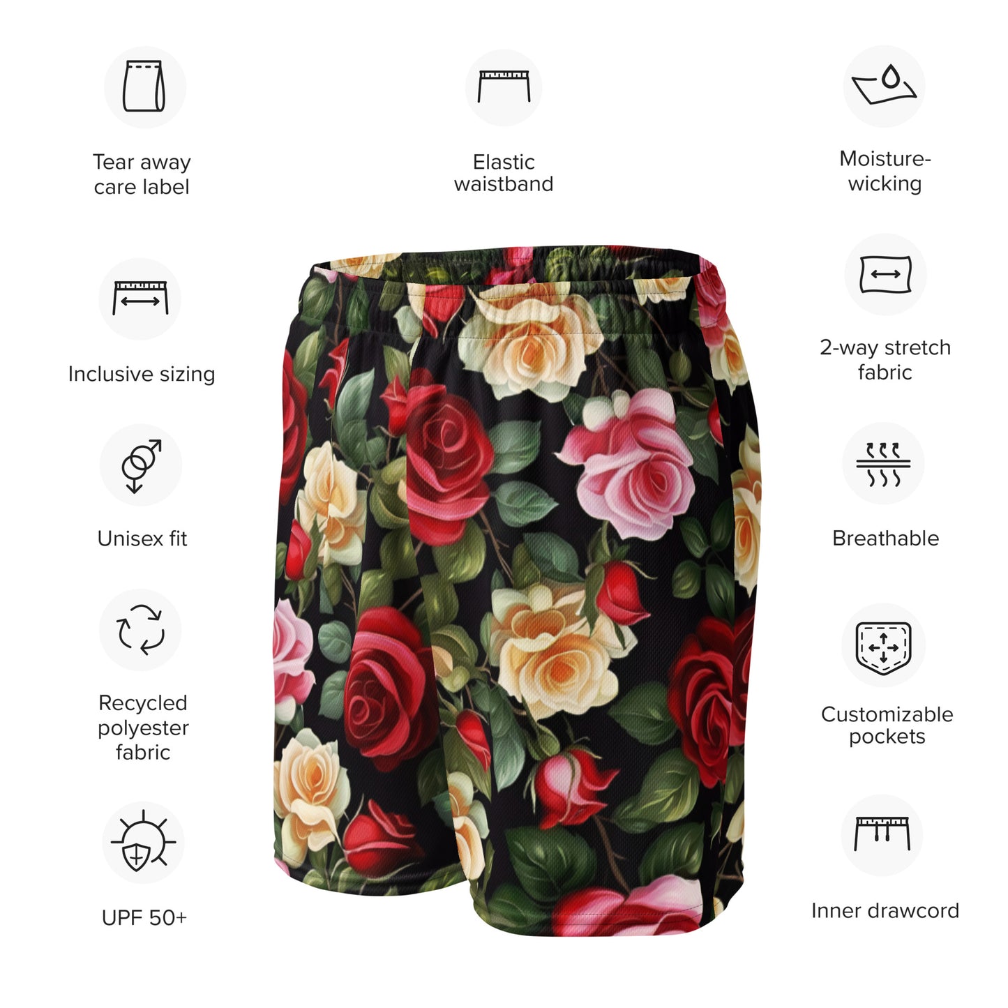 "Rose Garden" Athletic Shorts