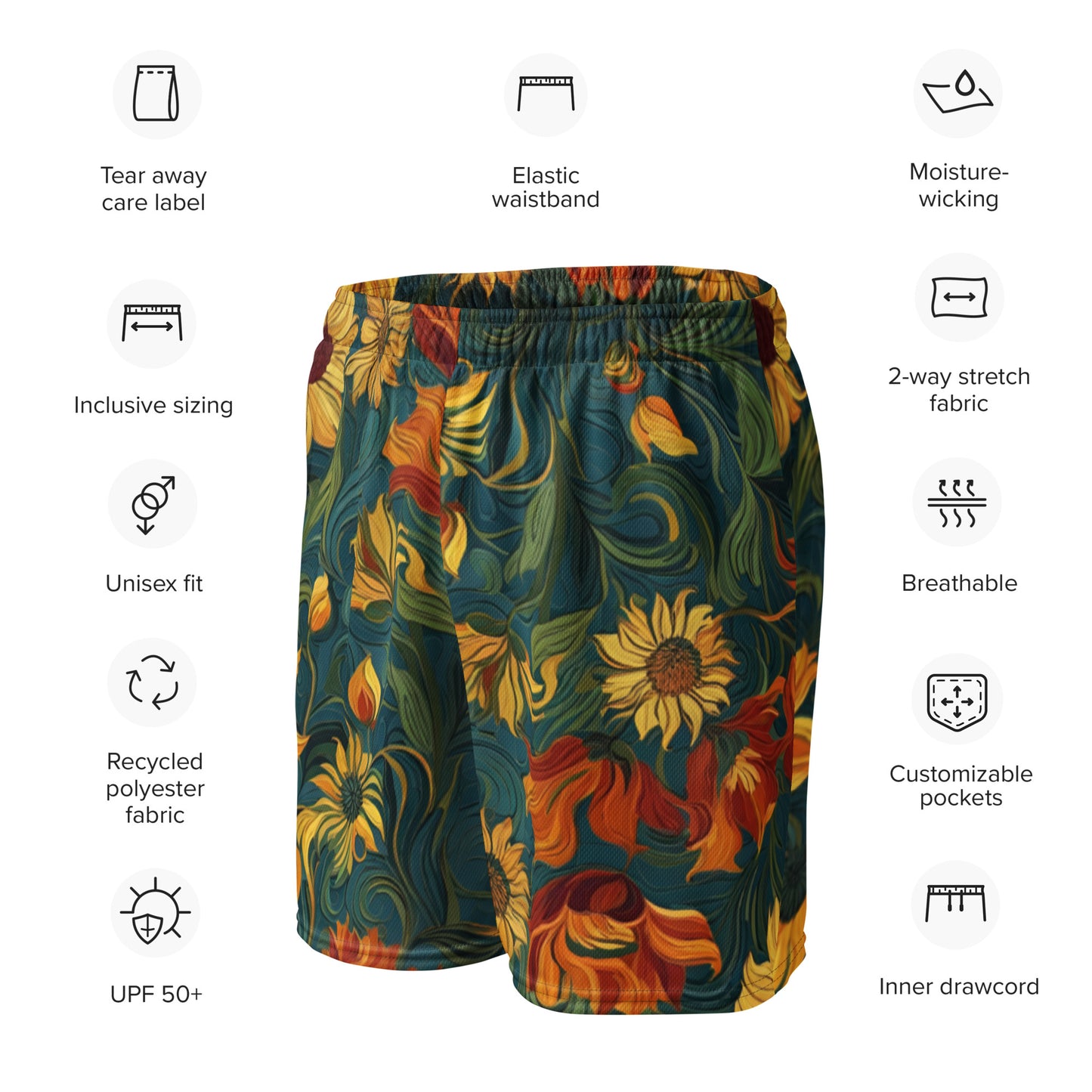 "Sunflower" Athletic Shorts