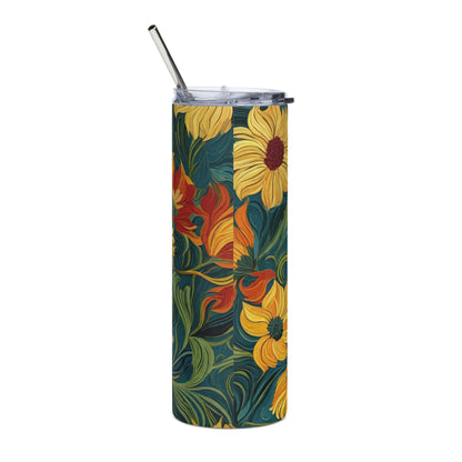 "Sunflower" Stainless Steel Tumbler