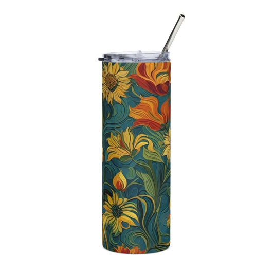 "Sunflower" Stainless Steel Tumbler