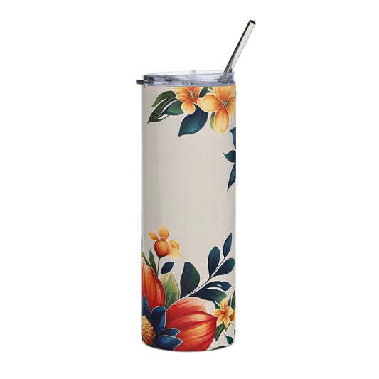 "Flower Power" Stainless Steel Tumbler