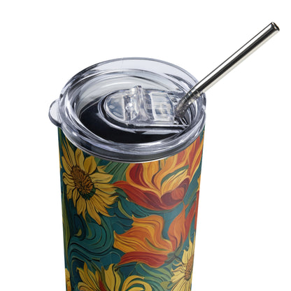 "Sunflower" Stainless Steel Tumbler